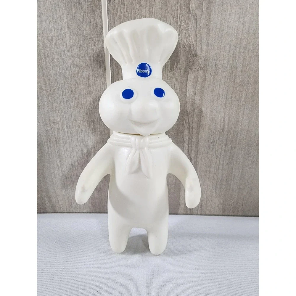 Vintage 1988 Pillsbury Flour Canister Recipe Bag Cookie Jar w/ 1971 Doughboy Set